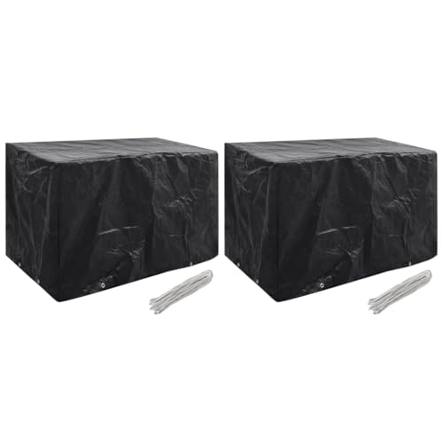 Mokuyary Gartenmöbel Abdeckung wasserdichte, Terrassenmöbel Abdeckung Anti-UV für Gartentische, Loungemöbel Gartenmöbel-Abdeckungen 2 STK. 8 Ösen 140x70x90 cm Mokuyary Gartenmöbel Abdeckung wasserdichte, Terrassenmöbel Abdeckung Anti-UV für Gartentische, Loungemöbel Gartenmöbel-Abdeckungen 2 STK. 8 Ösen 140x70x90 cm von Mokuyary