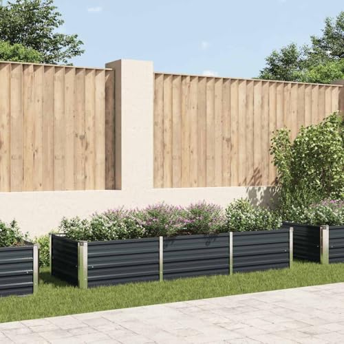 Mokuyary Hochbeet Pflanzbeet Frühbeet Gartenbeet Pflanzkübel Pflanzkasten Blumenkasten Gemüsebeet Blumenbeet Garten-Hochbeet Anthrazit 240 x 80 x 45 cm Verzinkter Stahl Mokuyary Hochbeet Pflanzbeet Frühbeet Gartenbeet Pflanzkübel Pflanzkasten Blumenkasten Gemüsebeet Blumenbeet Garten-Hochbeet Anthrazit 240 x 80 x 45 cm Verzinkter Stahl von Mokuyary