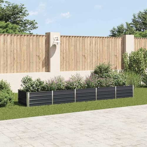 Mokuyary Hochbeet Pflanzbeet Frühbeet Gartenbeet Pflanzkübel Pflanzkasten Blumenkasten Gemüsebeet Blumenbeet Garten-Hochbeet Verzinkter Stahl 400x80x45 cm Anthrazit Mokuyary Hochbeet Pflanzbeet Frühbeet Gartenbeet Pflanzkübel Pflanzkasten Blumenkasten Gemüsebeet Blumenbeet Garten-Hochbeet Verzinkter Stahl 400x80x45 cm Anthrazit von Mokuyary