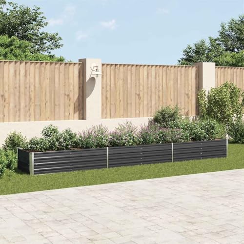 Mokuyary Hochbeet Pflanzbeet Frühbeet Gartenbeet Pflanzkübel Pflanzkasten Blumenkasten Gemüsebeet Blumenbeet Garten-Hochbeet Verzinkter Stahl 480x80x45 cm Anthrazit Mokuyary Hochbeet Pflanzbeet Frühbeet Gartenbeet Pflanzkübel Pflanzkasten Blumenkasten Gemüsebeet Blumenbeet Garten-Hochbeet Verzinkter Stahl 480x80x45 cm Anthrazit von Mokuyary