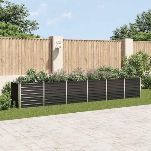 Mokuyary Hochbeet Pflanzbeet Frühbeet Gartenbeet Pflanzkübel Pflanzkasten Blumenkasten Gemüsebeet Blumenbeet Garten-Hochbeet Verzinkter Stahl 480x80x77 cm Anthrazit Mokuyary Hochbeet Pflanzbeet Frühbeet Gartenbeet Pflanzkübel Pflanzkasten Blumenkasten Gemüsebeet Blumenbeet Garten-Hochbeet Verzinkter Stahl 480x80x77 cm Anthrazit von Mokuyary