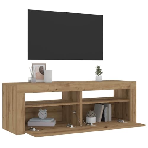 Mokuyary Set mit 2 Nachttischen mit LED-Lichtern, USB-Anschlüssen, Nachttisch, modernes Design, LED-Lichter, 2 Stück, Eiche, handgefertigt, 60 x 35 x 40 cm Mokuyary Set mit 2 Nachttischen mit LED-Lichtern, USB-Anschlüssen, Nachttisch, modernes Design, LED-Lichter, 2 Stück, Eiche, handgefertigt, 60 x 35 x 40 cm von Mokuyary