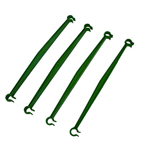 Mokyler Rankgitterverbinder, 36 Stück Gartenpfahlarme 30 cm Kunststoff Verbindungsstange mit 2 Schnallen für 11 mm Durchmesser Pflanzstäbe von Guoml