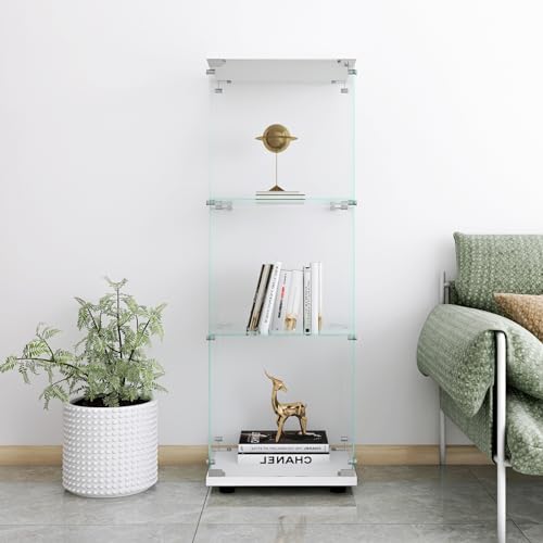 Mokylor Glasvitrine Standvitrine, 3 Lagen Glas Vitrine Sammlervitrine Vitrinenschrank,1 Tür Glasvitrine Stehend Für Wohnzimmer Schlafzimmer Büro Weiß Standregal aus Glas 125x42x36cm Mokylor Glasvitrine Standvitrine, 3 Lagen Glas Vitrine Sammlervitrine Vitrinenschrank,1 Tür Glasvitrine Stehend Für Wohnzimmer Schlafzimmer Büro Weiß Standregal aus Glas 125x42x36cm von Mokylor