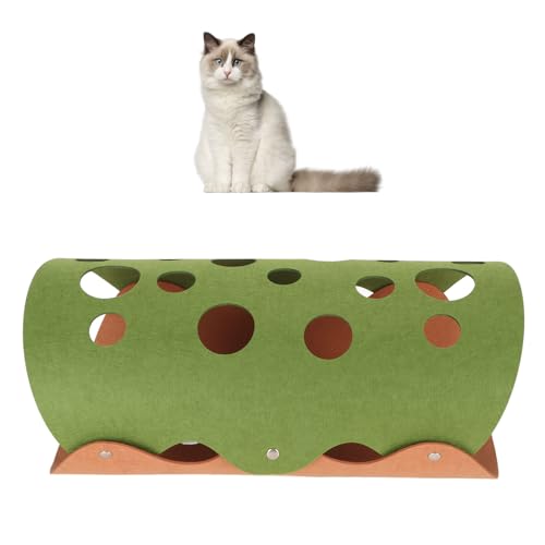 Mokylor Katzentunnel für Den Innenbereich, Filz-Katzentunnelrohr, Abnehmbares, Rundes, Ausgehöhltes Katzentunnel-Bettspielzeug für Katzen, Hunde und Kaninchen, DIY-Katzenspielmatte, Katzenaktivitätste von Mokylor