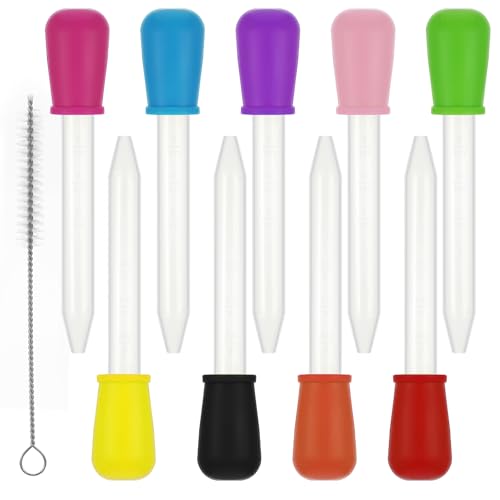 Molain 10 Stück Pipetten Kinder, Silikon Liquid Dropper pipette 5ml mit 1 Bürsten Pipetten Pipette Kinder für Süßigkeitenformen Futterspender Gummiförmchen Bastelarbeiten Molain 10 Stück Pipetten Kinder, Silikon Liquid Dropper pipette 5ml mit 1 Bürsten Pipetten Pipette Kinder für Süßigkeitenformen Futterspender Gummiförmchen Bastelarbeiten von Molain