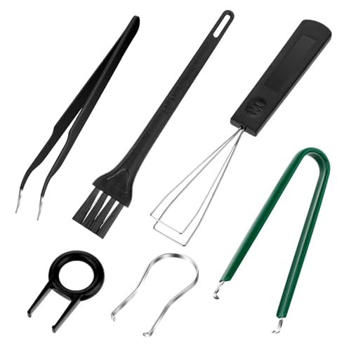 Molain 6 Teiliges Keycap Puller Tool,Tastenkappen Entferner Werkzeug Set Tastatur Abzieher Tastatur Reinigungsset mit Tastenkappen-Pinzette für Tastatur Sauber Hot-Swap-fähige mechanische Tastaturen Molain 6 Teiliges Keycap Puller Tool,Tastenkappen Entferner Werkzeug Set Tastatur Abzieher Tastatur Reinigungsset mit Tastenkappen-Pinzette für Tastatur Sauber Hot-Swap-fähige mechanische Tastaturen von Molain