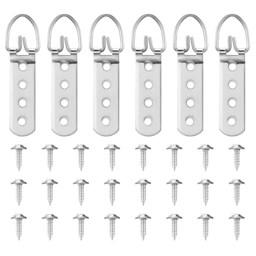 Molain D-Ring-Bildaufhänger, Bildaufhänger für Schwere Bilder D-Ring-Bildaufhänger, Super Schwere Bild Kleiderbügel mit Schrauben zum Aufhängen Gemälden Kunstwerken Bildern Rahmen (6pcs 4-loch) Molain D-Ring-Bildaufhänger, Bildaufhänger für Schwere Bilder D-Ring-Bildaufhänger, Super Schwere Bild Kleiderbügel mit Schrauben zum Aufhängen Gemälden Kunstwerken Bildern Rahmen (6pcs 4-loch) von Molain