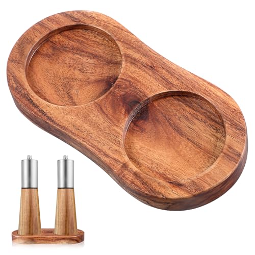 Molain Salz und Pfeffermühlentablett, Holz Kerzentablett Holz Tablett Innendurchmesser 5,8 cm Zubehör für Salz und Pfeffermühlen Peugeot Salz Und Pfeffermühle Set von Molain