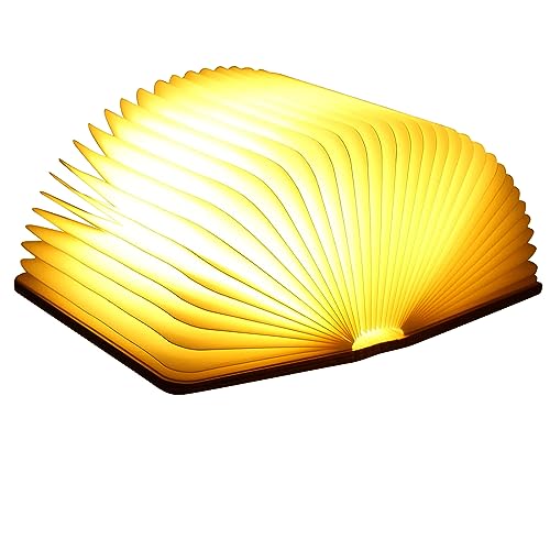 Molbory LED Buch Licht Faltbare Buchlampe Licht Buchlampe LED Stimmungsbeleuchtung USB Aufladbare WarmweißSchreibtisch Buchlampe Nachtlicht Nachttischlampe für Kinder Freundin Geschenk Home Decor von Molbory
