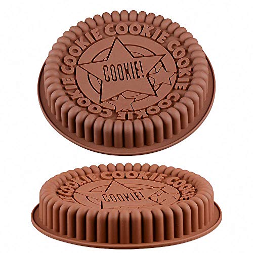 2 Riesen-Sandwich Oreo Big Cookie Cake Pan 22,9 cm Rock Star Brot Backen Silikonform (Set von 2, zufällige Farbe) von MoldFun