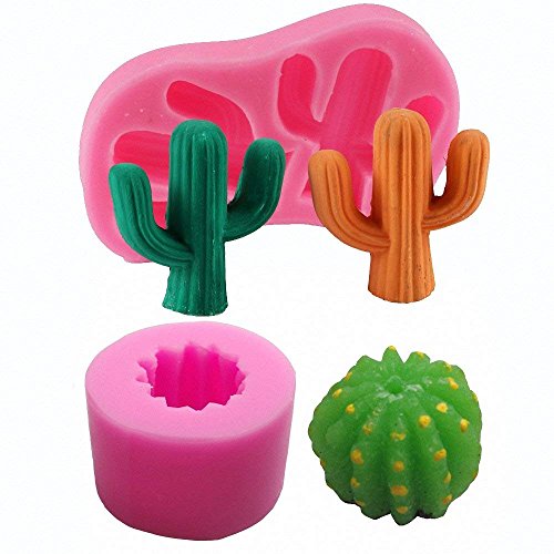 2er-Pack Kaktus-Silikonformen-Set – MoldFun Kakteen-Form für Fondant, Gummipaste, Schokolade, Süßigkeiten, Kerzen, Polymer-Ton von MoldFun