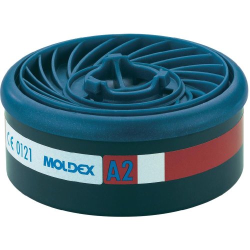 Moldex EASYLOCK A2 Gasfilter, Mittel, Blau, 8er Pack, Aktivkohle von Moldex