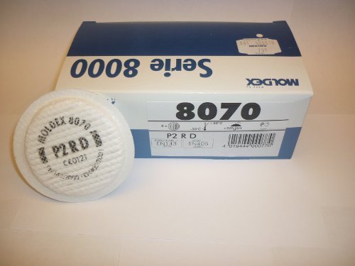 Moldex 8070 Partikelfilter Filter für &8000 Serie 4000, 5000, 8 Stück Pro Box von Moldex