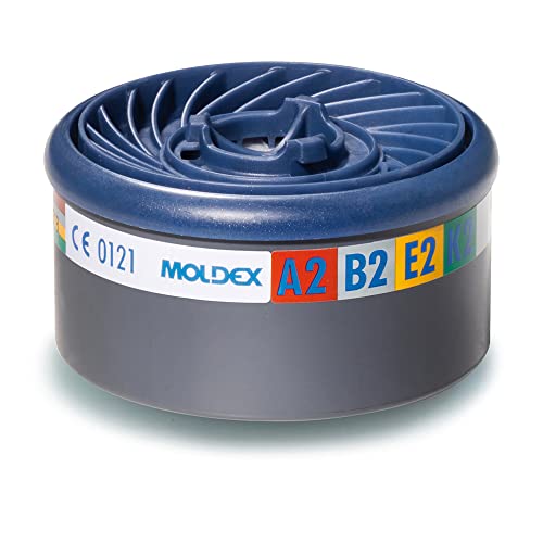 Moldex 9800 Easy Lock Gas Filter Patronen, A2B2E2 K2 * (8 Stück) von Moldex