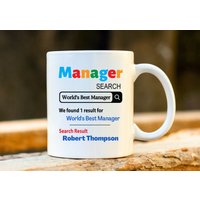 Der Beste-Manager-Becher Der Welt. Personalisiertes Leiter Geschenk. Geschenk Für Leiter. Phd Abschluss Gegenwart von MoldyMugs