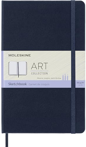Moleskine 13 x 21 cm Großes Art Collection Skizzenbuch Zeichenblock Notizbuch Album mit Hartcover und elastischem Verschluss, Papier geeignet für Stifte, Bleistifte und Buntstifte, 88 Seiten, Blau Moleskine 13 x 21 cm Großes Art Collection Skizzenbuch Zeichenblock Notizbuch Album mit Hartcover und elastischem Verschluss, Papier geeignet für Stifte, Bleistifte und Buntstifte, 88 Seiten, Blau von Moleskine