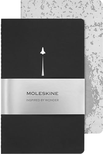 Moleskine NASA Themen-Cahier Journal Set – 2 Blanko Notizbuch für Notizen und 16 heraustrennbaren Blättern, für Fans und Sammler, Large 13 x 21 cm Moleskine NASA Themen-Cahier Journal Set – 2 Blanko Notizbuch für Notizen und 16 heraustrennbaren Blättern, für Fans und Sammler, Large 13 x 21 cm von Moleskine
