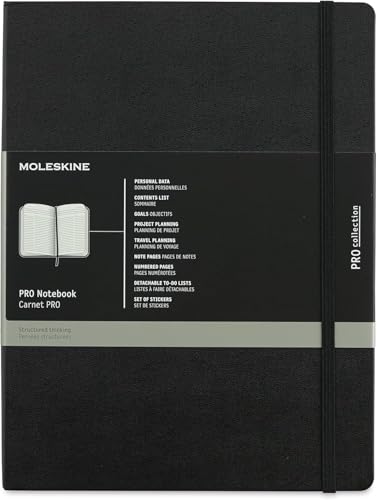 Moleskine Pro-Notizbuch, professionelles Büro-Notizbuch, Hardcover, XL-Format 13 x 21 cm, Farbe Schwarz Moleskine Pro-Notizbuch, professionelles Büro-Notizbuch, Hardcover, XL-Format 13 x 21 cm, Farbe Schwarz von Moleskine