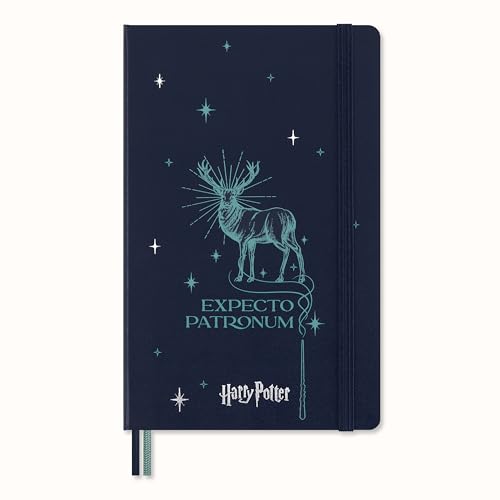 Moleskine Wizarding World Harry Potter Spells Kollektion Patronum Notebook, Liniertes Notizbuch mit Phosphoreszierendem Hardcover und Individuellen Vorsätzen, Großformat 13 x 21 cm Moleskine Wizarding World Harry Potter Spells Kollektion Patronum Notebook, Liniertes Notizbuch mit Phosphoreszierendem Hardcover und Individuellen Vorsätzen, Großformat 13 x 21 cm von Moleskine