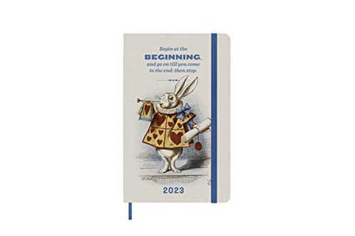 Moleskine Wochenplaner 2023, 12-monatiger Kalender, Limitierte Edition Alice im Wunderland, Wochenplaner mit Hardcover und Elastikverschluss, Großformat 13 x 21 cm von Moleskine