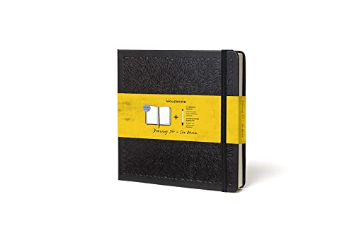 Moleskine Zeichen-Set – schwarzes Skizzenbuch im Taschenformat und ein PRO Click-Bleistift, der sicher am Einband befestigt werden kann. Farbe: Schwarz, Größe L: 13 x 21 cm, 240 Seiten von Moleskine