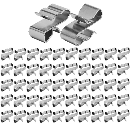 50 Stück Photovoltaik Kabelclips, Kabelklemme aus Edelstahl, Solar PV Kabelklemmen, Anhängerrahmen Drahtklemmen für Kabelkonfektionierung, Kabelbefestigung von Molijysp