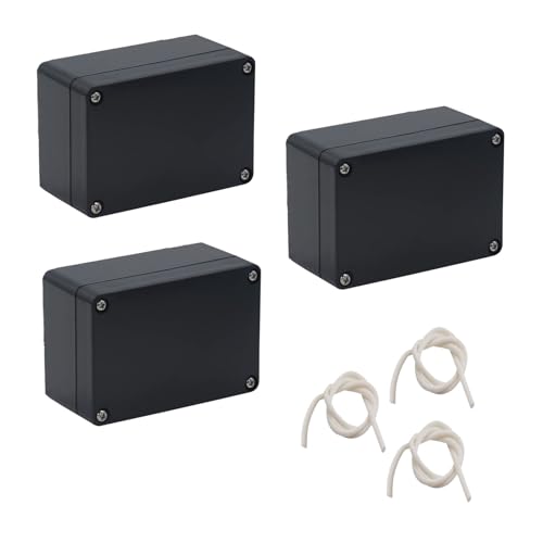 Anschlussdose Wasserdicht IP65, 100 x 68 x 50mm Abzweigdose ABS, Wasserdichte Kabelbox, zum Schutz für den Außenbereich DIY Stromabzweigdose Elektrisches Zubehörzho 3 Stück von Molijysp