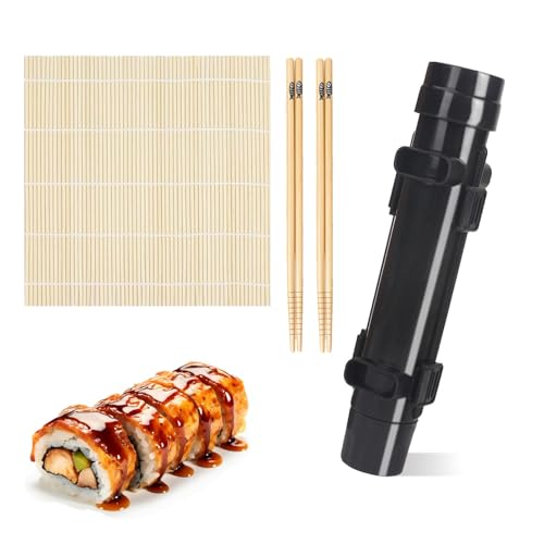 Molijysp Sushi Maker set Bazooka DIY Mit Matte Und Zwei Paar Essstäbchen zum Selber Machen Sushi Onigiri Roller für Anfänger Molijysp Sushi Maker set Bazooka DIY Mit Matte Und Zwei Paar Essstäbchen zum Selber Machen Sushi Onigiri Roller für Anfänger von Molijysp