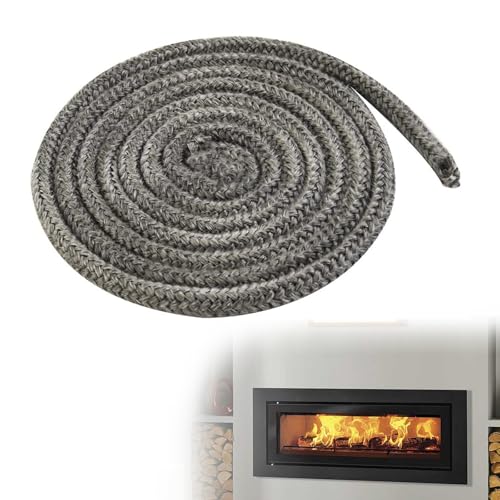 Ø 12 mm x 2.5 m Ofendichtschnur Kamin und Ofen Dichtschnur Fiberglas Dichtungen Hitzebeständig Bis 600 °C - Ofen Dichtschnur für Kamine Holzöfen von Molijysp