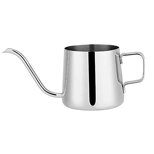 Molinter Kaffeekessel Kaffeekannen Schwanenhals Edelstahl Wasserkocher Teekanne für präzises Ausgießen (600ML, Silber) von Molinter