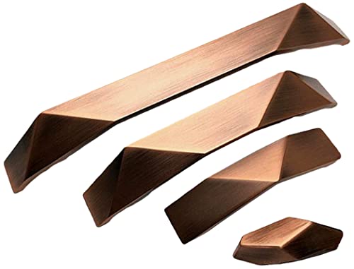 Molinter Möbelgriffe Schrankgriff Bogengriff Zinklegierung Schubladengriff Handgriff für Bücherschrank Kleiderschrank Schublade (Loch Distanz: 128mm, Kupfer) von Molinter