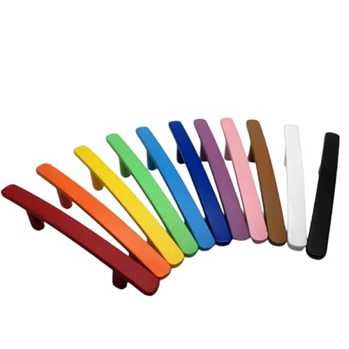 Molinter Möbelgriffe Schrankgriff Bogengriff Zinklegierung Schubladengriff Handgriff für Bücherschrank Kleiderschrank Schublade (Loch Distanz: 128mm, Rot) von Molinter