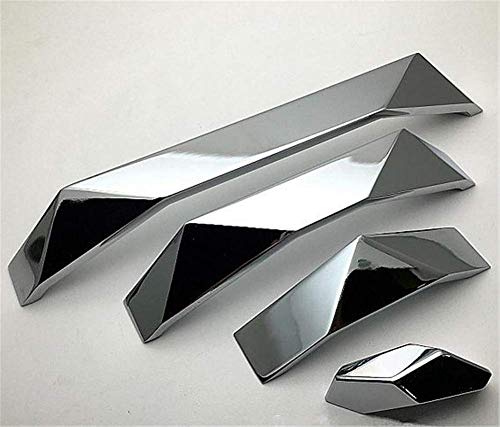 Molinter Möbelgriffe Schrankgriff Bogengriff Zinklegierung Schubladengriff Handgriff für Bücherschrank Kleiderschrank Schublade (Loch Distanz: 128mm, Silber) von Molinter