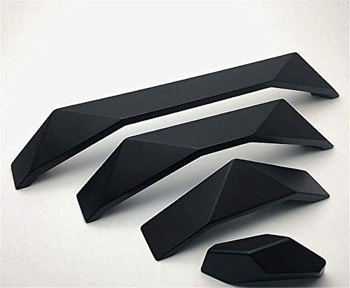Molinter Möbelgriffe Schrankgriff Bogengriff Zinklegierung Schubladengriff Handgriff für Bücherschrank Kleiderschrank Schublade (Loch Distanz: 128mm, schwarz) von Molinter
