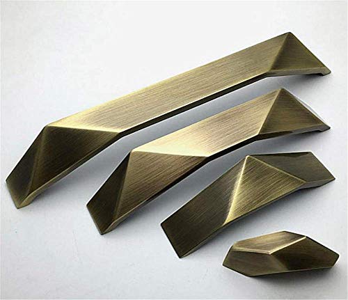 Molinter Möbelgriffe Schrankgriff Bogengriff Zinklegierung Schubladengriff Handgriff für Bücherschrank Kleiderschrank Schublade (Loch Distanz: 32mm, Gold) von Molinter