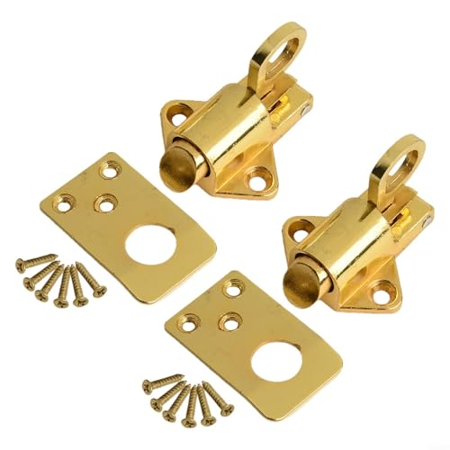 10 Schrauben 2 Stück Fanlight Catch Dachbodenlukenschloss Dachbodenluke Dachboden (gold) von Moliuoly