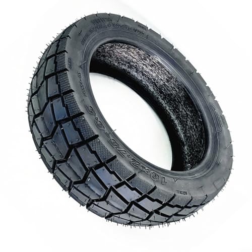 10 Zoll Schlauchloser Elektroroller Reifen 10x2.75-6.5 Off-Road Tubeless Tire 70/65-6.5 Gummi Profil für E-Scooter Geländefahrten 255x70mm Schwarz von Moliuoly