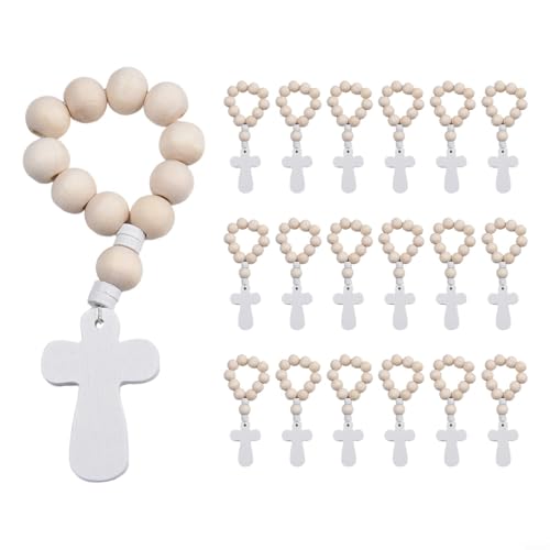 18er Set Handgefertigter Rosenkranz Aus Holz Gebetsrosenkranz Set (18pcs) von Moliuoly