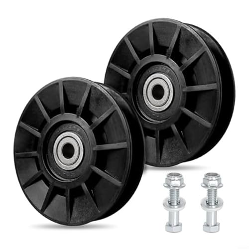 2 Stück Antriebsriemenscheibe V-Nut Spannrolle für 532194326, Kompatibel mit YT3000 YET4000 4500 GT6000 YTH21K46 Rasenmäher, Metall Kunststoff Ersatzteil Set von Moliuoly
