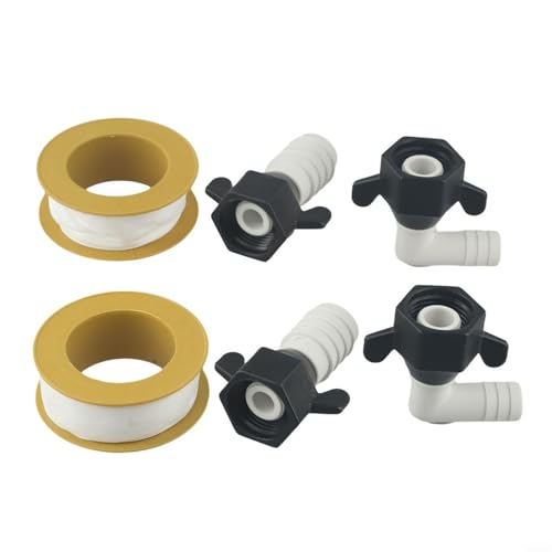 2 X Dichtringe NPT-Bärteilknick Adapter Haushalts-Wasserpumpen RV Rohrverbindungen (A) von Moliuoly