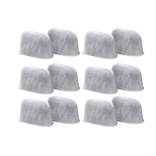 Aktivkohle Wasserfilter Ersatz für Espresso Kaffeemaschine - Kompatibel mit ES601 ES655 ES701 - Entfernt 97% Verunreinigungen und Kalk - 6/12 Stück Weiß(12pcs) von Moliuoly