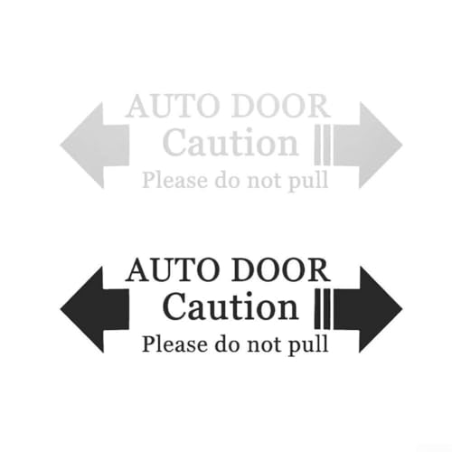 Automatische Autotür Achtung Bitte Nicht Ziehen Autoaufkleber (black) von Moliuoly