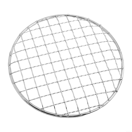 Camping BBQ Grillrost Edelstahl Korrosionsbeständig Verschiedene Größen Leicht zu Reinigen Gleichmäßige Hitze Geeignet für Outdoor Camping und Heimgebrauch Silber 15cm 20cm 25cm 30,5cm 35cm(15cm) von Moliuoly