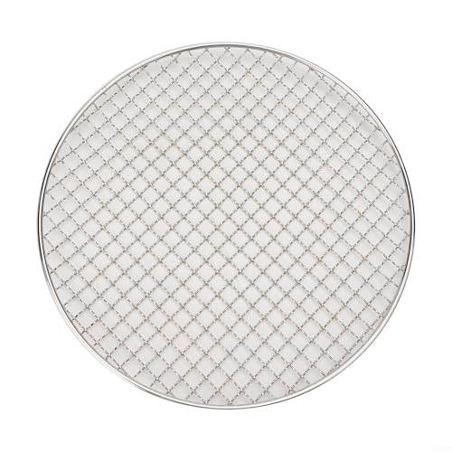 Camping BBQ Grillrost Edelstahl Korrosionsbeständig Verschiedene Größen Leicht zu Reinigen Gleichmäßige Hitze Geeignet für Outdoor Camping und Heimgebrauch Silber 15cm 20cm 25cm 30,5cm 35cm(30.5cm) von Moliuoly