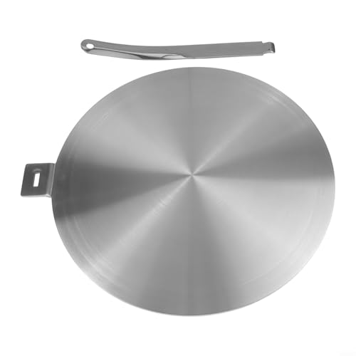 Edelstahl Induktionskochfeld Wärmeverteilerplatte Effizienter Hitzediffusor Für Töpfe Pfannen Verschiedene Größen Gleichmäßige Hitze Hochwertiger Edelstahl Modernes Design Kücheneinsatz(28cm) von Moliuoly
