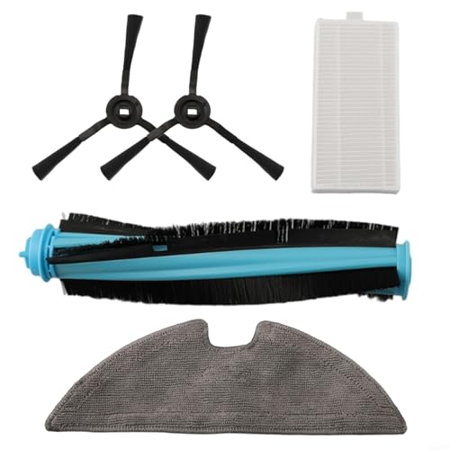 Ersatzteile Set kompatibel für Xtreme BPK-VCBB1XTE Staubsauger Hauptbürste Seitenbürsten Filter Wischtuch starke Schmutzaufnahme gründliche Reinigung für Hartböden Teppich für VRillo J300 von Moliuoly
