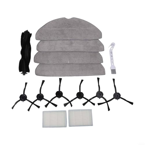 Filter Hauptbürste Seitenbürste Mop Set für Roboter Staubsauger Ersatzteile Kit für ILIFE V20 Reinigung Filtergitter gründliche Bodenpflege hygienisch für Haustiere und Kinder von Moliuoly