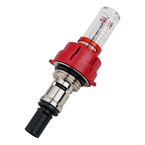 Fußbodenheizung Verteiler Durchflussmesser-Regler für optimale Wärmeverteilung G1/2 G3/8 Anschluss Kunststoff Metall Konstruktion Schwarz Rot(1/2) von Moliuoly