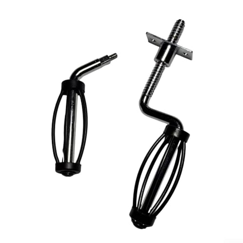 Griff aus Edelstahl für BBQ-Smoker und Grill, 12 mm Gewinde, ergonomisches Design, kompatibel für Traeger und den meisten Ofenmarken, hitzebeständig für sicheres Öffnen(1 A+1 B) von Moliuoly